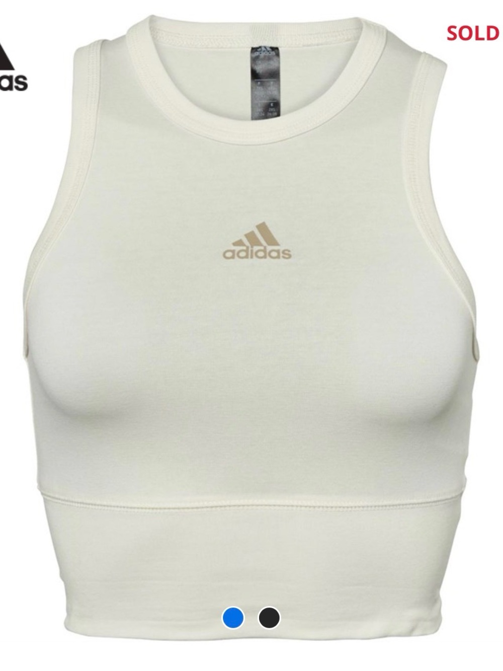 ADIDAS Women’s Terra Love Crop Tank Top Core Size XXS White IVORY